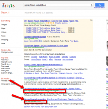 Google search for spray foam insulation Google search for spray foam insulation