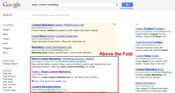 A strong page layout calls for relevant content easily visible when a page loads.
