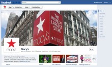 Department store giant Macy's was among the first company's to receive Facebook's new brand page layout, which is essentially Timeline.