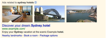 Marketers can now ad image extensions to their paid search online content.