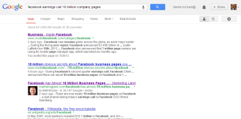 Google SERPs with information pulled from G+ and search history.