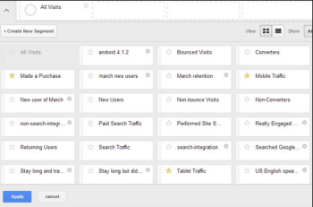 Google introduced new UI along with user segmentation tools.