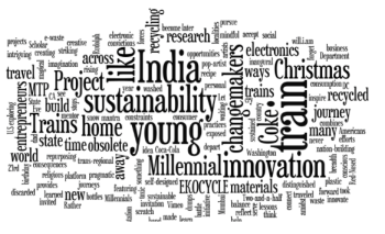 Coke's blog Wordle shows the company is conveying its core messages throughout the site's web content.