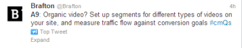 Brafton answers a question in the latest #cmQs.